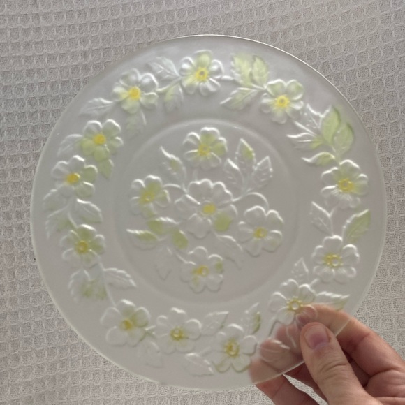 Vintage Sovereign House Frosted Apple Blossom 8.5” Plates - Picture 3 of 7